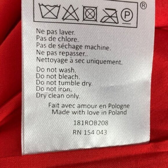 NWT Sezane ROne Sizealie Shift Dress Coral Red New With Tags Minimalist French S - Picture 8 of 13